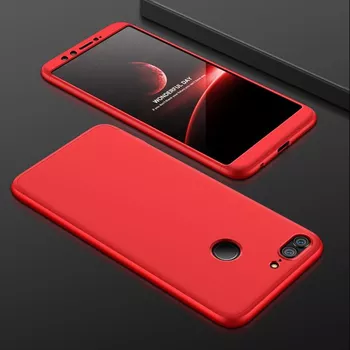 Microsonic Huawei P Smart Kılıf Double Dip 360 Protective Kırmızı