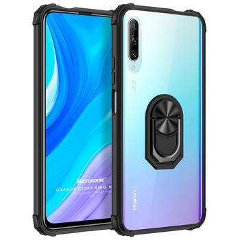 Microsonic Huawei P Smart Pro Kılıf Grande Clear Ring Holder Siyah Microsonic Huawei P Smart Pro Kılıf Grande Clear Ring Holder Siyah