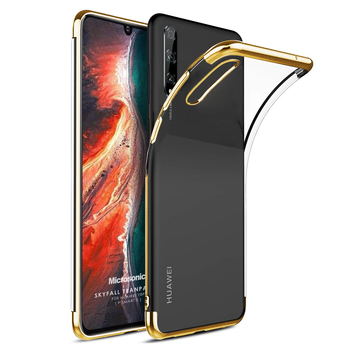 Microsonic Huawei P Smart S Kılıf Skyfall Transparent Clear Gold Microsonic Huawei P Smart S Kılıf Skyfall Transparent Clear Gold