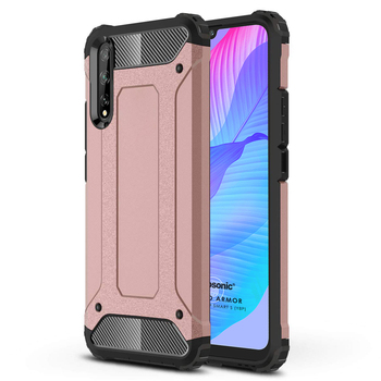 Microsonic Huawei P Smart S Kılıf Rugged Armor Rose Gold
