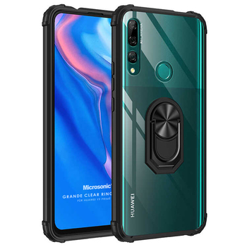 Microsonic Huawei P Smart Z Kılıf Grande Clear Ring Holder Siyah Microsonic Huawei P Smart Z Kılıf Grande Clear Ring Holder Siyah