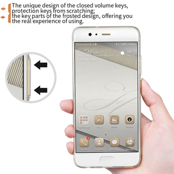 Microsonic Huawei P10 Plus Kılıf Transparent Soft Beyaz