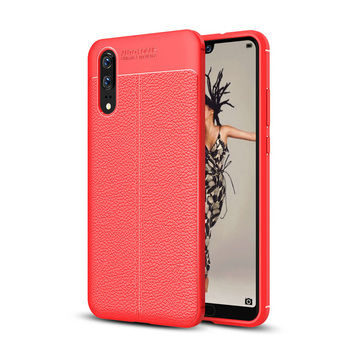 Microsonic Huawei P20 Kılıf Deri Dokulu Silikon Kırmızı Microsonic Huawei P20 Kılıf Deri Dokulu Silikon Kırmızı