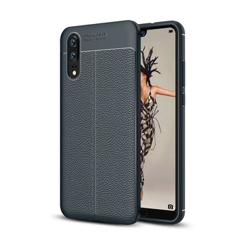 Microsonic Huawei P20 Kılıf Deri Dokulu Silikon Lacivert Microsonic Huawei P20 Kılıf Deri Dokulu Silikon Lacivert
