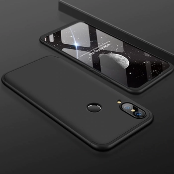 Microsonic Huawei P20 Lite Kılıf Double Dip 360 Protective Siyah