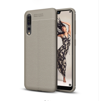Microsonic Huawei P20 Pro Kılıf Deri Dokulu Silikon Gri Microsonic Huawei P20 Pro Kılıf Deri Dokulu Silikon Gri