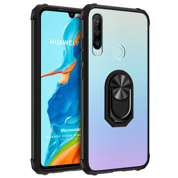 Microsonic Huawei P30 Lite Kılıf Grande Clear Ring Holder Siyah Microsonic Huawei P30 Lite Kılıf Grande Clear Ring Holder Siyah
