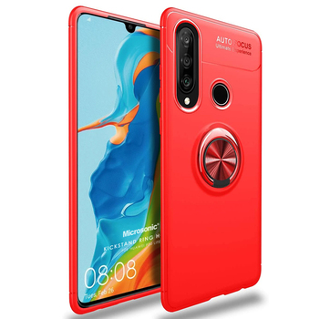 Microsonic Huawei P30 Lite Kılıf Kickstand Ring Holder Kırmızı Microsonic Huawei P30 Lite Kılıf Kickstand Ring Holder Kırmızı