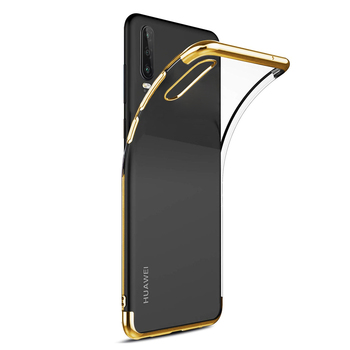 Microsonic Huawei P30 Kılıf Skyfall Transparent Clear Gold