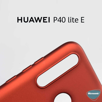 Microsonic Huawei P40 Lite E Kılıf Matte Silicone Kırmızı