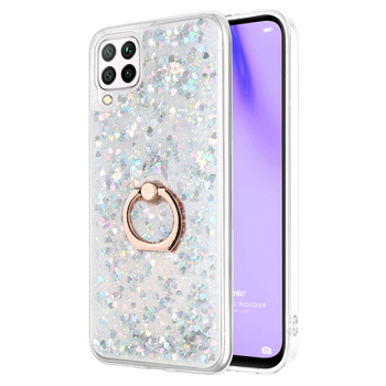 Microsonic Huawei P40 Lite Kılıf Glitter Liquid Holder Gümüş Microsonic Huawei P40 Lite Kılıf Glitter Liquid Holder Gümüş