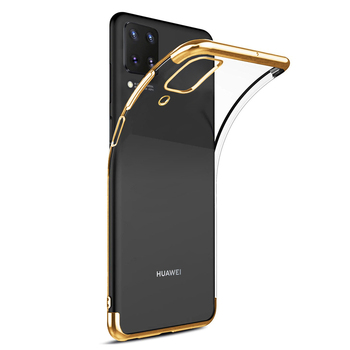 Microsonic Huawei P40 Lite Kılıf Skyfall Transparent Clear Gold