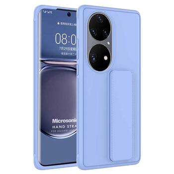 Microsonic Huawei P50 Pro Kılıf Hand Strap Mavi