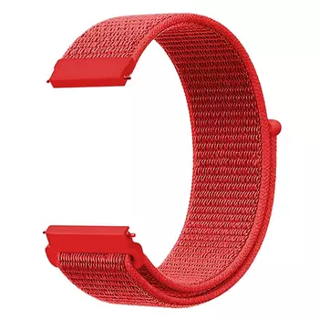 Microsonic Huawei Watch 3 Hasırlı Kordon Woven Sport Loop Kırmızı