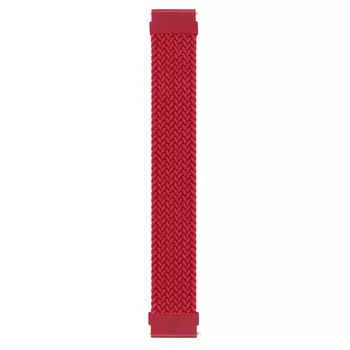 Microsonic Huawei Watch GT 3 Pro 46mm Titanyum Kordon, (Large Size, 165mm) Braided Solo Loop Band Kırmızı