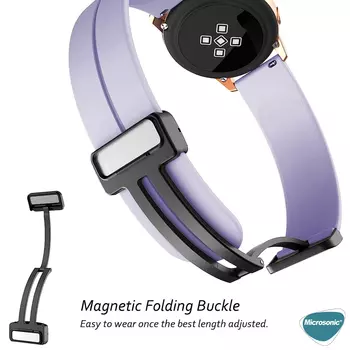 Microsonic Huawei Watch GT Elegant Kordon Ribbon Line Beyaz
