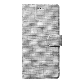 Microsonic Huawei Y5 2019 Kılıf Fabric Book Wallet Gri