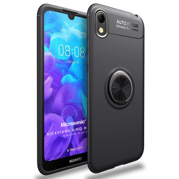 Microsonic Huawei Y5 2019 Kılıf Kickstand Ring Holder Siyah Microsonic Huawei Y5 2019 Kılıf Kickstand Ring Holder Siyah