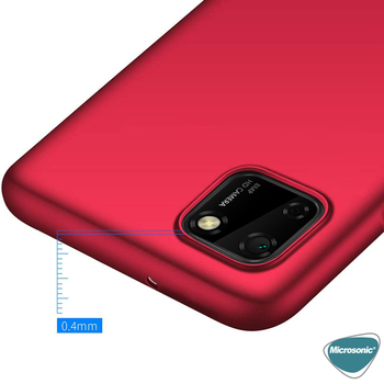 Microsonic Huawei Y5P Kılıf Matte Silicone Kırmızı