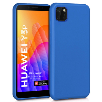 Microsonic Huawei Y5P Kılıf Matte Silicone Mavi