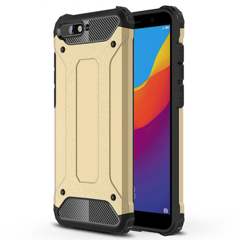 Microsonic Huawei Y6 2018 Kılıf Rugged Armor Gold