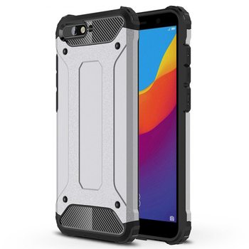 Microsonic Huawei Y6 2018 Kılıf Rugged Armor Gümüş Microsonic Huawei Y6 2018 Kılıf Rugged Armor Gümüş