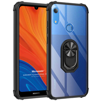 Microsonic Huawei Y6s 2019 Kılıf Grande Clear Ring Holder Siyah Microsonic Huawei Y6s 2019 Kılıf Grande Clear Ring Holder Siyah