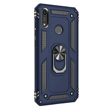 Microsonic Huawei Y6S 2019 Kılıf Military Ring Holder Lacivert