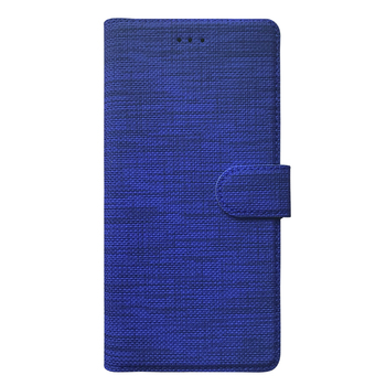 Microsonic Huawei Y6S Kılıf Fabric Book Wallet Lacivert