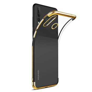 Microsonic Huawei Y9 Prime 2019 Kılıf Skyfall Transparent Clear Gold
