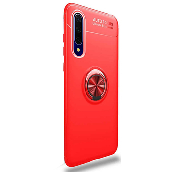 Microsonic Huawei Y9S Kılıf Kickstand Ring Holder Kırmızı