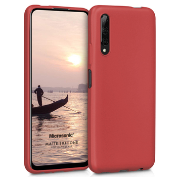 Microsonic Huawei Y9S Kılıf Matte Silicone Kırmızı