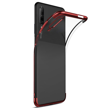 Microsonic Huawei Y9S Kılıf Skyfall Transparent Clear Kırmızı