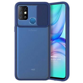 Microsonic Infinix Hot 10 Kılıf Slide Camera Lens Protection Lacivert Microsonic Infinix Hot 10 Kılıf Slide Camera Lens Protection Lacivert