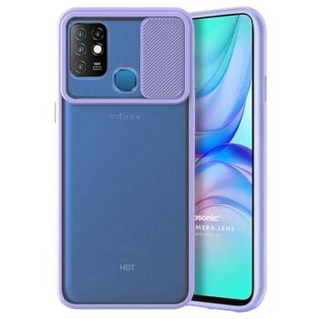Microsonic Infinix Hot 10 Kılıf Slide Camera Lens Protection Lila Microsonic Infinix Hot 10 Kılıf Slide Camera Lens Protection Lila