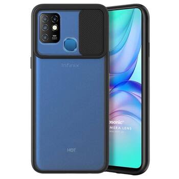 Microsonic Infinix Hot 10 Kılıf Slide Camera Lens Protection Siyah Microsonic Infinix Hot 10 Kılıf Slide Camera Lens Protection Siyah