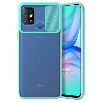 Microsonic Infinix Hot 10 Kılıf Slide Camera Lens Protection Turkuaz Microsonic Infinix Hot 10 Kılıf Slide Camera Lens Protection Turkuaz