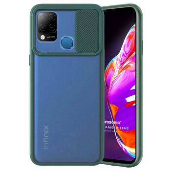 Microsonic Infinix Hot 10T Kılıf Slide Camera Lens Protection Koyu Yeşil Microsonic Infinix Hot 10T Kılıf Slide Camera Lens Protection Koyu Yeşil