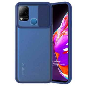 Microsonic Infinix Hot 10T Kılıf Slide Camera Lens Protection Lacivert Microsonic Infinix Hot 10T Kılıf Slide Camera Lens Protection Lacivert