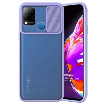 Microsonic Infinix Hot 10T Kılıf Slide Camera Lens Protection Lila Microsonic Infinix Hot 10T Kılıf Slide Camera Lens Protection Lila