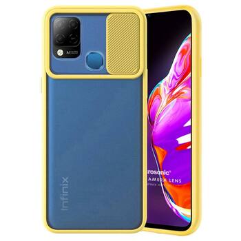 Microsonic Infinix Hot 10T Kılıf Slide Camera Lens Protection Sarı Microsonic Infinix Hot 10T Kılıf Slide Camera Lens Protection Sarı