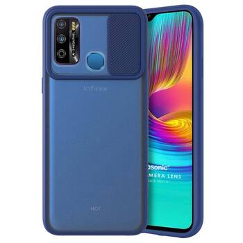 Microsonic Infinix Hot 9 Kılıf Slide Camera Lens Protection Lacivert Microsonic Infinix Hot 9 Kılıf Slide Camera Lens Protection Lacivert