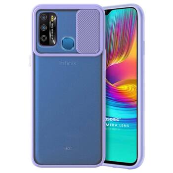 Microsonic Infinix Hot 9 Kılıf Slide Camera Lens Protection Lila Microsonic Infinix Hot 9 Kılıf Slide Camera Lens Protection Lila
