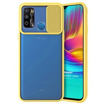 Microsonic Infinix Hot 9 Kılıf Slide Camera Lens Protection Sarı Microsonic Infinix Hot 9 Kılıf Slide Camera Lens Protection Sarı