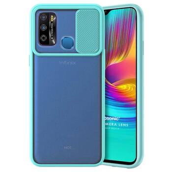 Microsonic Infinix Hot 9 Kılıf Slide Camera Lens Protection Turkuaz Microsonic Infinix Hot 9 Kılıf Slide Camera Lens Protection Turkuaz
