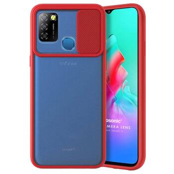 Microsonic Infinix Smart 5 Kılıf Slide Camera Lens Protection Kırmızı Microsonic Infinix Smart 5 Kılıf Slide Camera Lens Protection Kırmızı