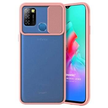 Microsonic Infinix Smart 5 Kılıf Slide Camera Lens Protection Pembe