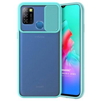 Microsonic Infinix Smart 5 Kılıf Slide Camera Lens Protection Turkuaz Microsonic Infinix Smart 5 Kılıf Slide Camera Lens Protection Turkuaz