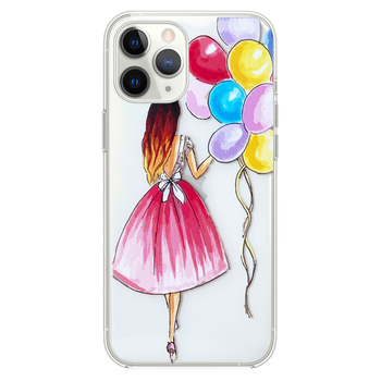 Microsonic Apple iPhone 11 Pro Max Desenli Kılıf Balonlu Kız