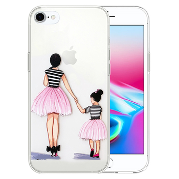 Microsonic iPhone SE 2020 Desenli Kılıf Anne ve Kız